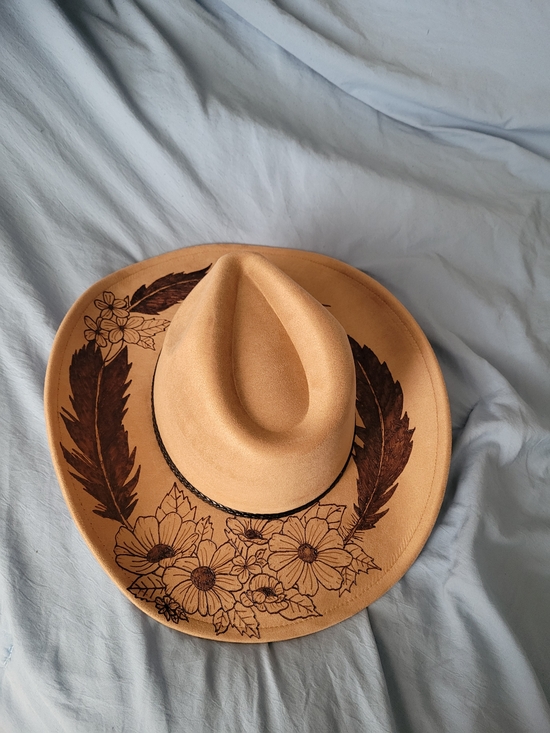 Accessories - Hand Burned Cowgirl Hat